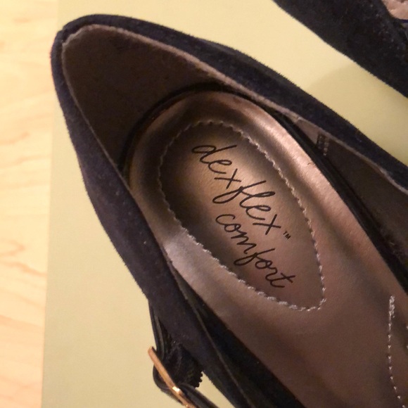 New navy bleue heels with strap - Picture 5 of 11